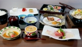 夕食お献立　Standard Kaiseki dinner course menu.     Last updated: 11MAR2024
