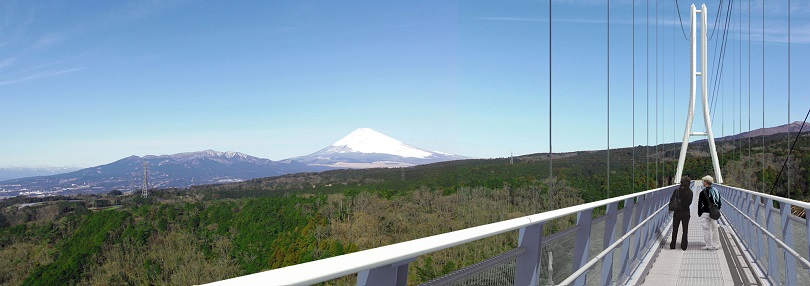 日本最長　富士山を望む　「箱根西麓・三島大吊橋」　グランドオープン