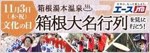 エースＪＴＢ限定＆11月2日ご宿泊限定！　【箱根大名行列】観覧席付き／参加権付　ご宿泊プラン