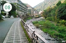 Go along the river for about 300 meters