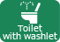 Toilet with washlet